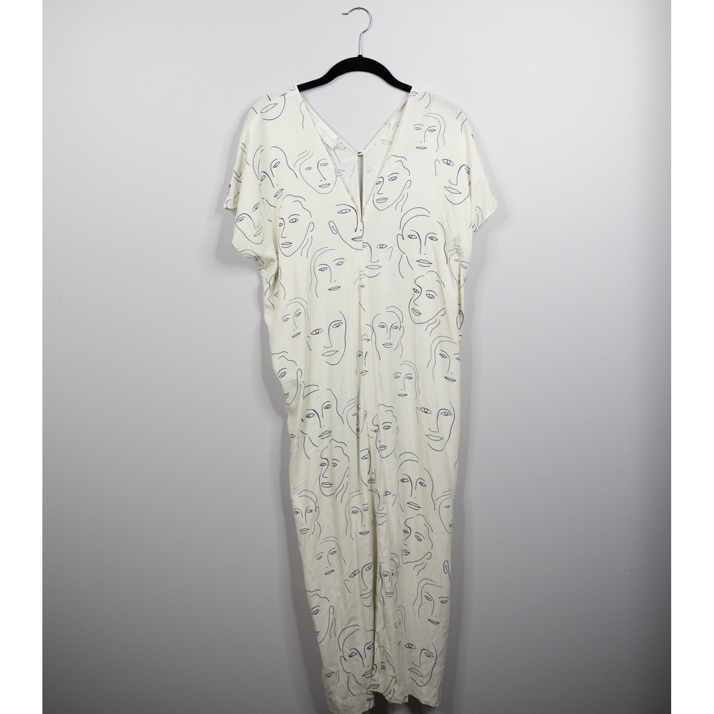 Anthropologie Corey Lynn Calter Visage Sheath Dress Womens S white faces